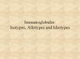 Immunoglobulin: Isotypes, Allotypes and Idiotypes PowerPoint PPT Presentation