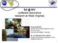 SA @ WV (software assurance research at West Virginia) PowerPoint PPT Presentation