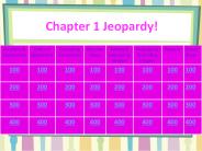 Chapter 1 Jeopardy!