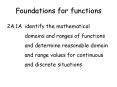 Foundations for functions PowerPoint PPT Presentation