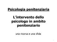 Psicologia penitenziaria  L