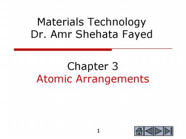 Atomic Arrangements