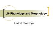 Li6 Phonology and Morphology