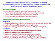 Applications of Textured Microstructures