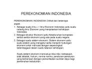 PEREKONOMIAN INDONESIA