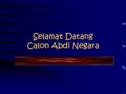 Selamat Datang Calon Abdi Negara