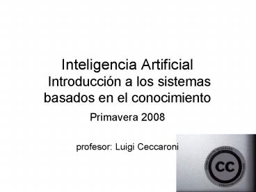 Inteligencia Artificial Introducci
