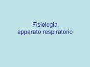 Fisiologia apparato respiratorio