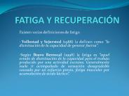 FATIGA Y RECUPERACI