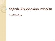 Sejarah Perekonomian Indonesia
