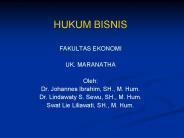 HUKUM BISNIS