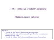 Medium Access Schemes