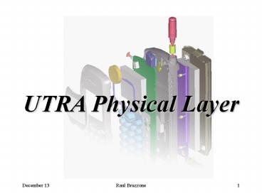 UTRA Physical Layer