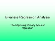 Bivariate Regression Analysis