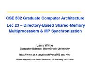 CSE 502 Graduate Computer Architecture  Lec 23 