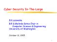 Cyber Security In-The-Large PowerPoint PPT Presentation