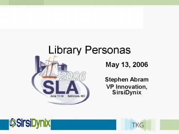 Library Personas