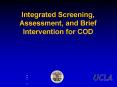 Integrated Screening, Assessment, and Brief Intervention for COD PowerPoint PPT Presentation