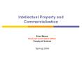 Intellectual Property and Commercialization PowerPoint PPT Presentation