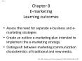 Chapter 8 E-marketing Learning outcomes PowerPoint PPT Presentation