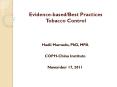 Evidence-based/Best Practices Tobacco Control PowerPoint PPT Presentation