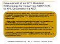 Development of an IETF Standard Methodology for Converting SNMP MIBs to XML Documents via XSD PowerPoint PPT Presentation