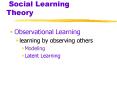Social Learning Theory PowerPoint PPT Presentation