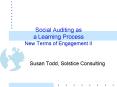 Social Auditing as a Learning Process New Terms of Engagement II PowerPoint PPT Presentation