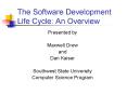 The Software Development Life Cycle: An Overview PowerPoint PPT Presentation