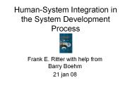 Human-System Integration in the System Development Process