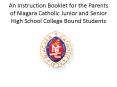 An Instruction Booklet for the Parents of Niagara Catholic Junior and Senior High School College Bound Students PowerPoint PPT Presentation