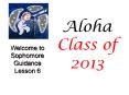 Aloha Class of 2013 PowerPoint PPT Presentation