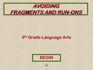 6th Grade Language Arts
