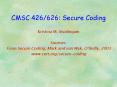 CMSC 426/626: Secure Coding PowerPoint PPT Presentation