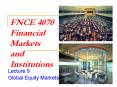 FNCE 4070 Financial Markets and Institutions PowerPoint PPT Presentation