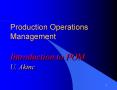 Production Operations Management PowerPoint PPT Presentation