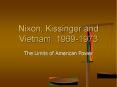 Nixon, Kissinger and Vietnam, 1969-1973 PowerPoint PPT Presentation