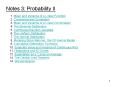 Notes 3: Probability II PowerPoint PPT Presentation