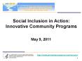 Social Inclusion in Action: Innovative Community Programs PowerPoint PPT Presentation