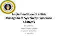 Implementation of a Risk Management System by Cameroon Customs PowerPoint PPT Presentation