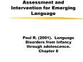 Assessment and Intervention for Emerging Language PowerPoint PPT Presentation
