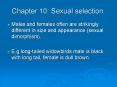 Chapter 10: Sexual selection. PowerPoint PPT Presentation