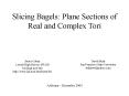 Slicing Bagels: Plane Sections of Real and Complex Tori PowerPoint PPT Presentation