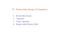 23. Electrostatic Energy PowerPoint PPT Presentation