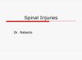 Spinal Injuries PowerPoint PPT Presentation
