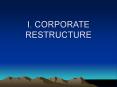 I. CORPORATE RESTRUCTURE PowerPoint PPT Presentation