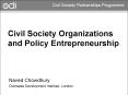Civil Society Organizations and Policy Entrepreneurship PowerPoint PPT Presentation