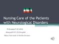Nursing Care of the Patients with Neurological Disorders PowerPoint PPT Presentation