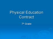 Physical Education Contract
