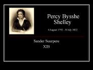 Percy Bysshe Shelley 4 August 1792 